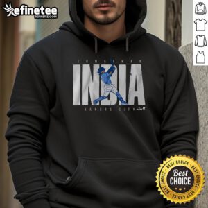 Hot Jonathan India KC Swing Hoodie in vibrant colors, perfect for baseball fans and stylish casual wear.