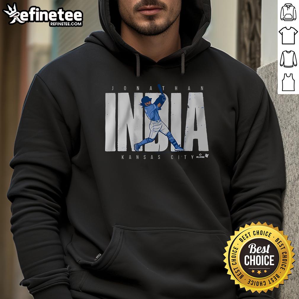 Hot Jonathan India KC Swing Hoodie in vibrant colors, perfect for baseball fans and stylish casual wear.