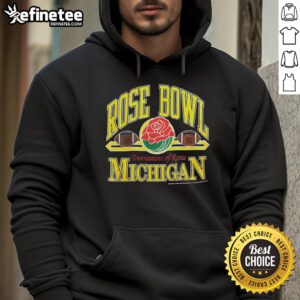 Hot vintage University of Michigan 1990 Rose Bowl arch footballs Russell hoodie, showcasing classic collegiate style.