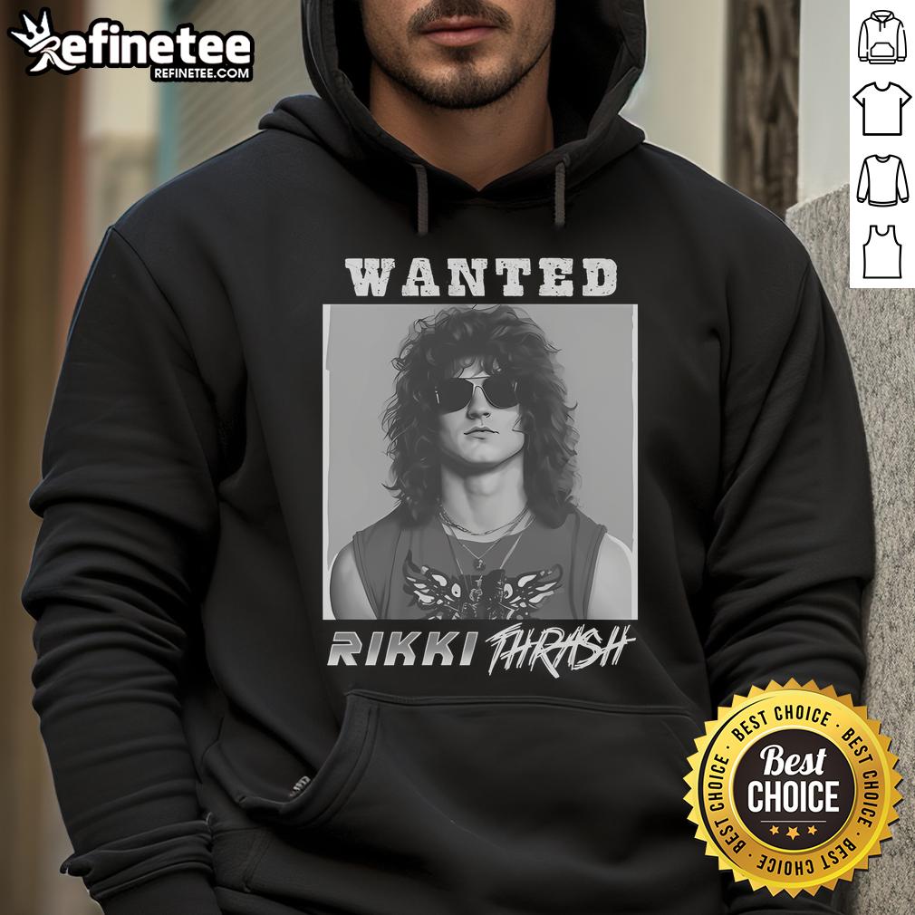 Alt Text: Stylish Hot Wanted Rikki Thrash Hoodie featuring bold graphics and a comfortable fit, perfect for casual wear.