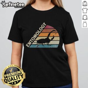 Vintage ladies' tee featuring Nic-Eentomology entomologist design with colorful insects, perfect for insect lovers.