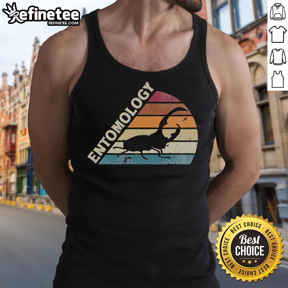 Vintage tank top featuring Nic Eentomology design with colorful insects, perfect for entomologists and insect lovers.