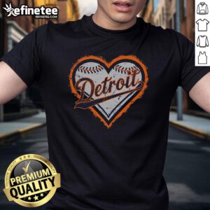 Nice Detroit Heart T-Shirt featuring a vibrant heart design representing Detroit's love and spirit, perfect for locals and visitors.