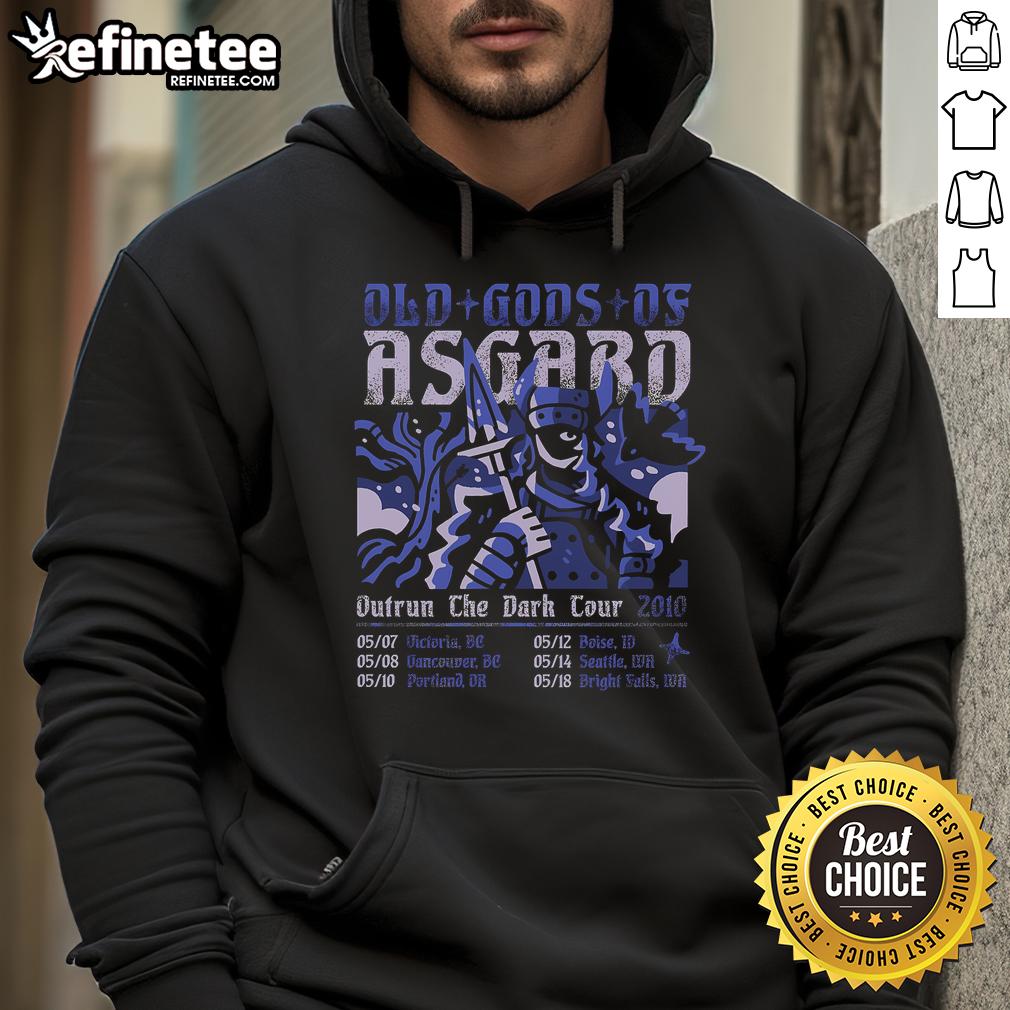 Nice Outrun The Dark Tour 2010 hoodie featuring vibrant design and iconic tour graphics in black.