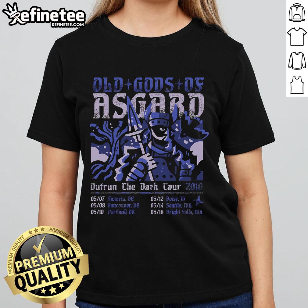 Nice Outrun The Dark Tour 2010 ladies tee featuring a stylish design perfect for fans of the tour and casual wear.