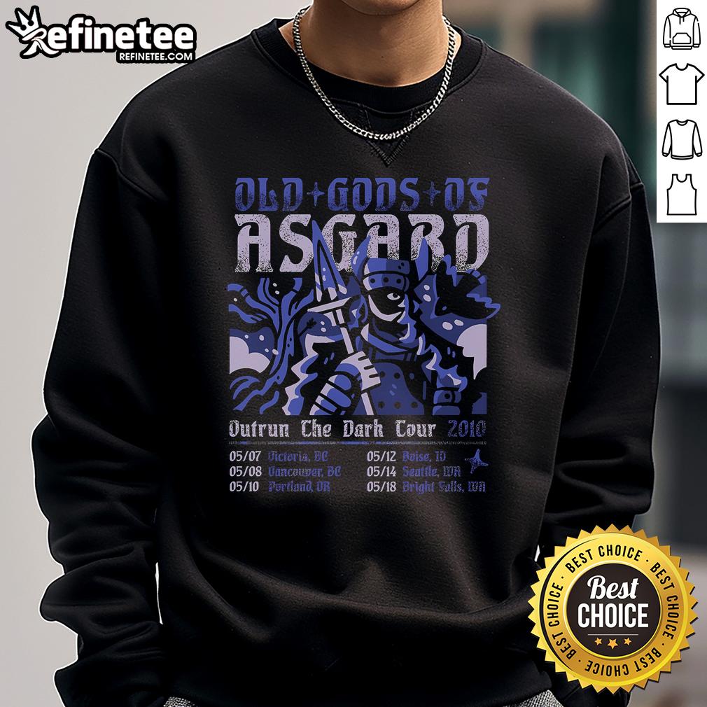 Nice Outrun The Dark Tour 2010 sweatshirt featuring vibrant graphics and a cozy fit for fans of the tour.