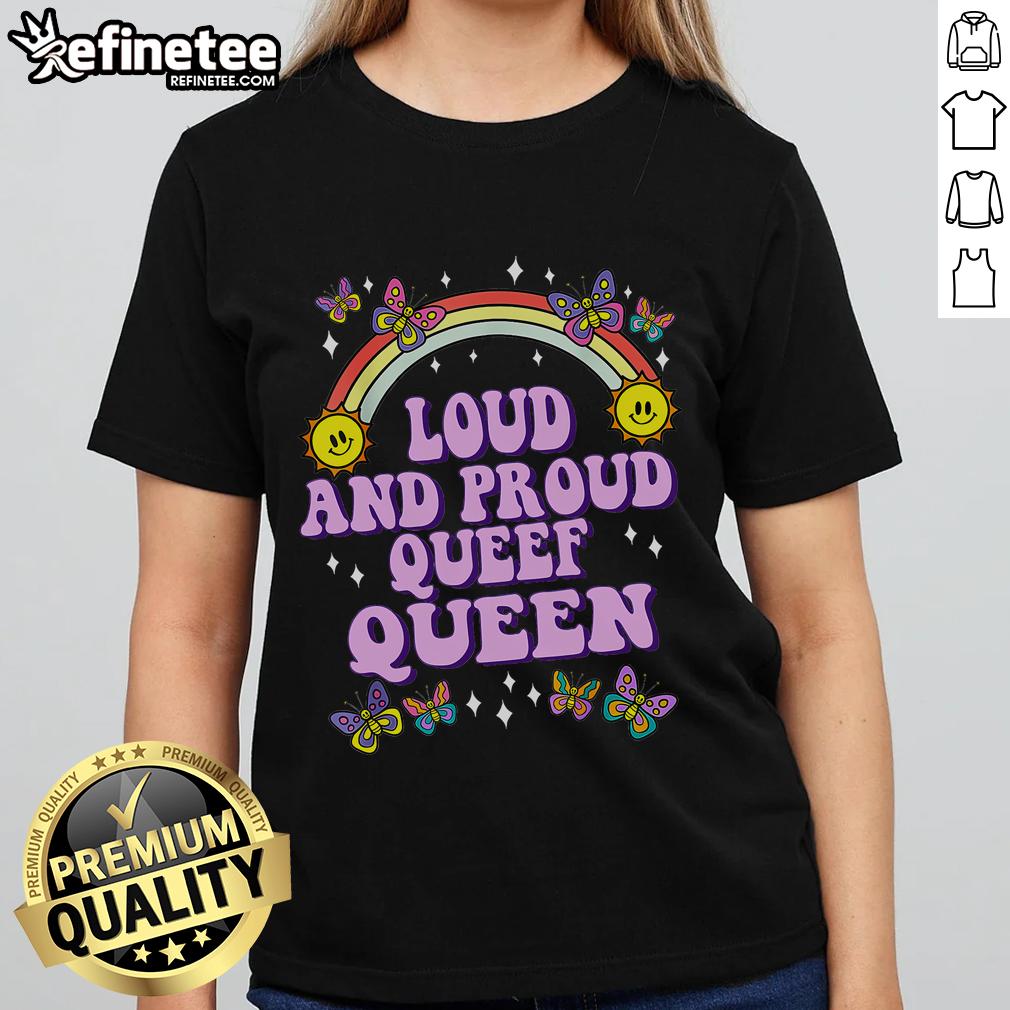 Funny ladies' tee featuring 'Nice Queef Queen' design, perfect for humorous moments and celebrating inappropriate queefing.