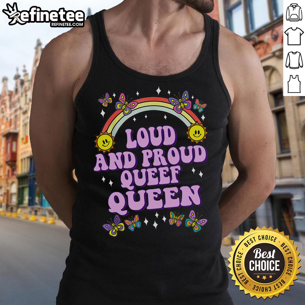 Funny Nice Queef Queen tank top featuring a humorous design about embarrassing queefing moments.