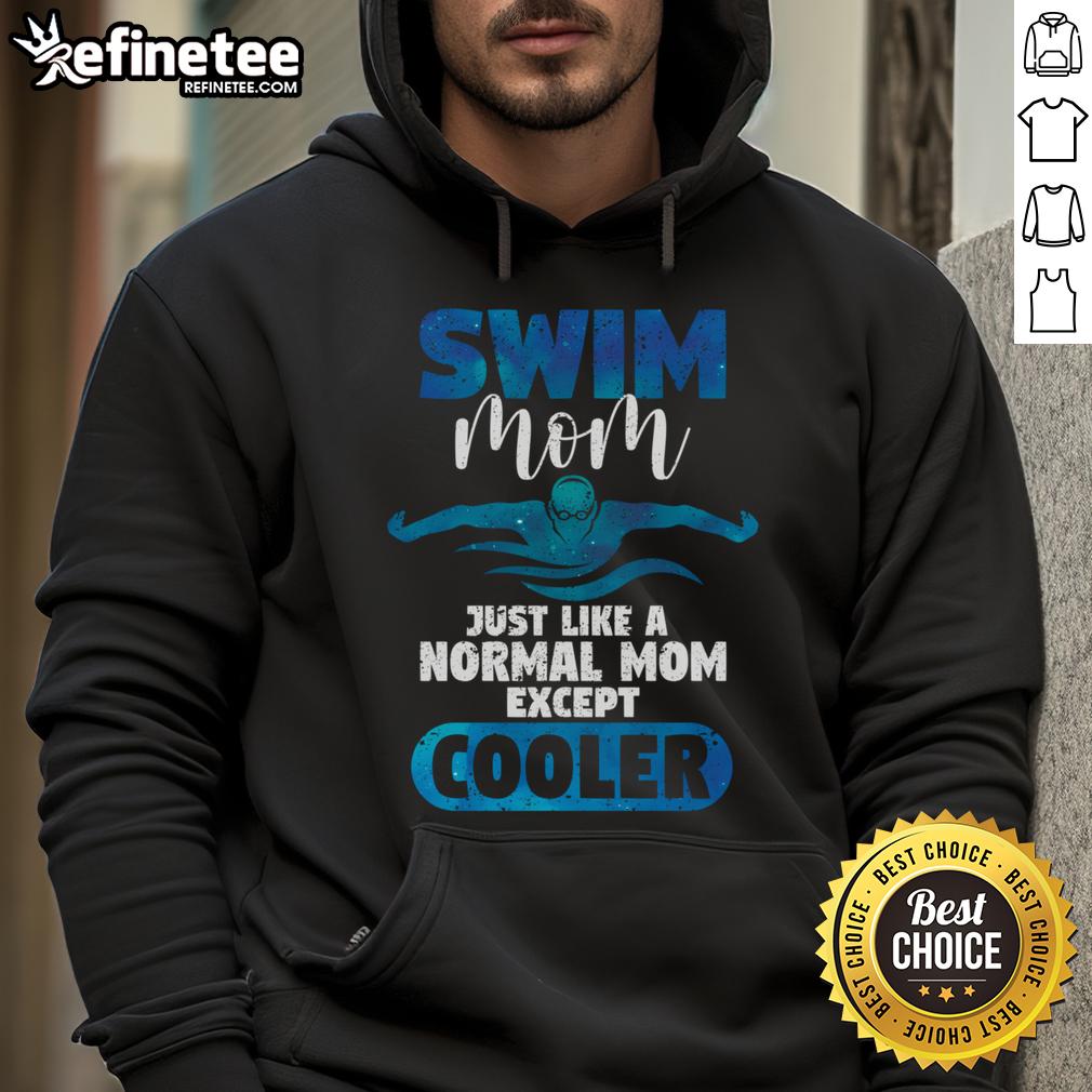 Funny swimming mom hoodie for Mother's Day, featuring 'Nice Swim Mom' design for proud swimmer mothers.