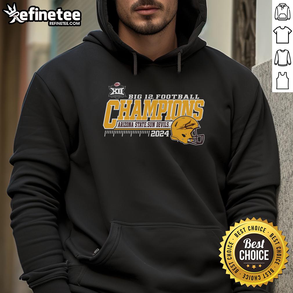 Official 84 Maroon Arizona State Sun Devils 2024 Big 12 Football Conference Champions Locker Room Hoodie for fans.