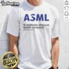 Official ASML t-shirt featuring BBC News 2020 logo, showcasing the relatively obscure Dutch companys influence in technology.