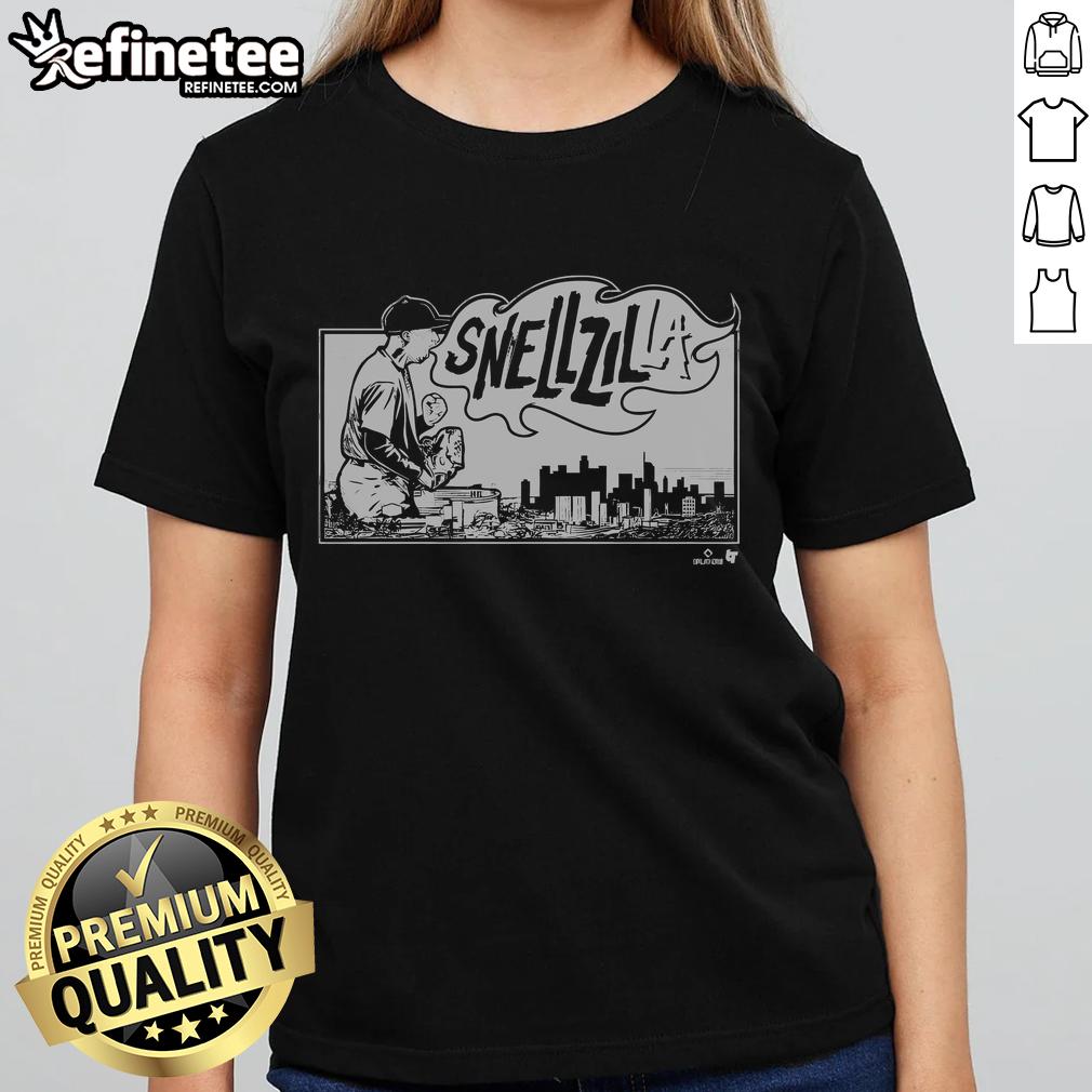 Official Blake Snell Snellzilla LA Ladies Tee featuring stylish design and vibrant colors, perfect for fans and casual wear.
