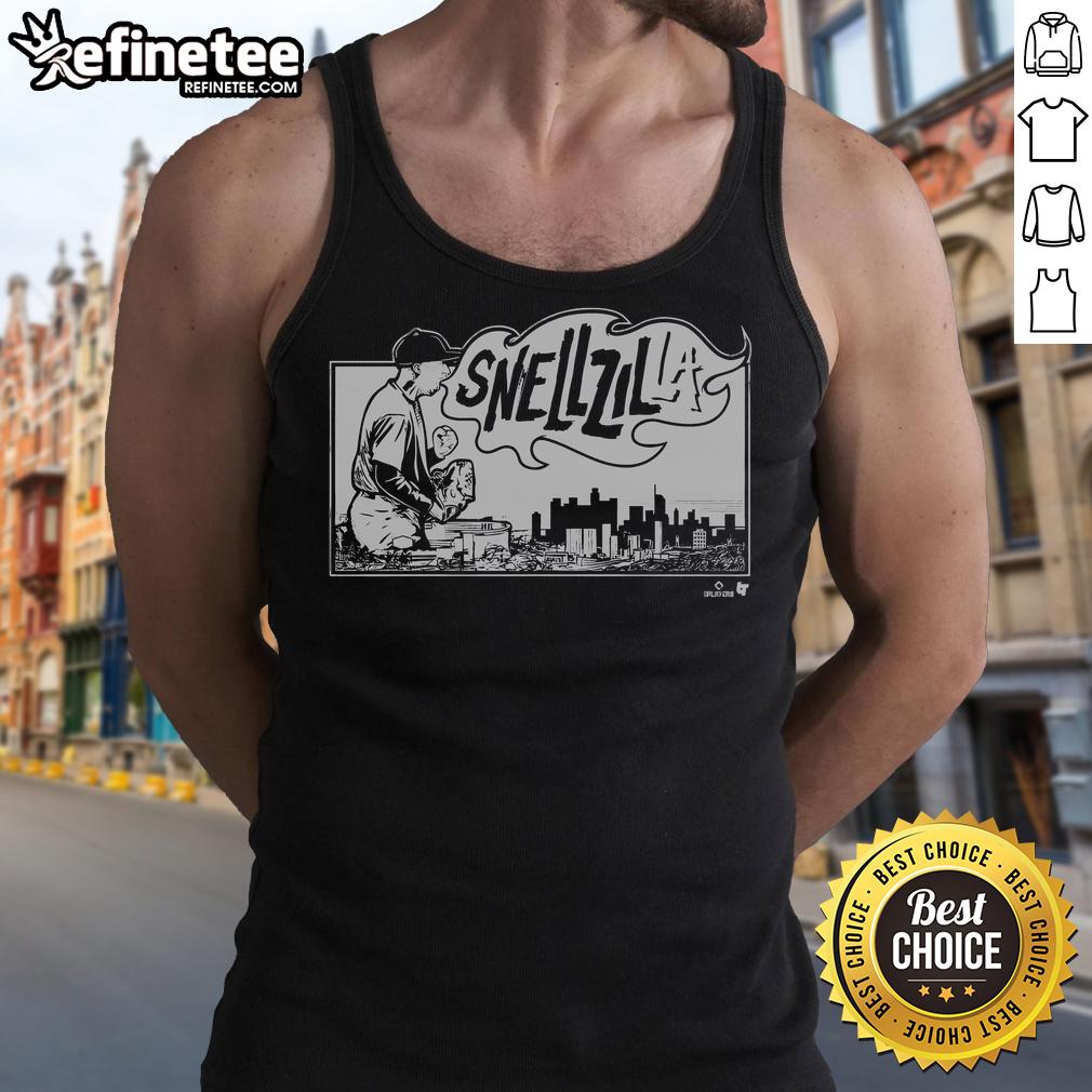 Official Blake Snell Snellzilla LA Tank Top featuring bold graphics and a stylish design for fans and athletes.