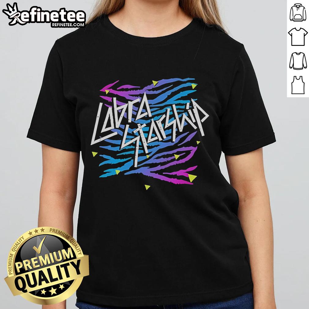 Official Cobra Starship Tour Ladies Tee featuring vibrant graphics and a stylish design for fans of the band.