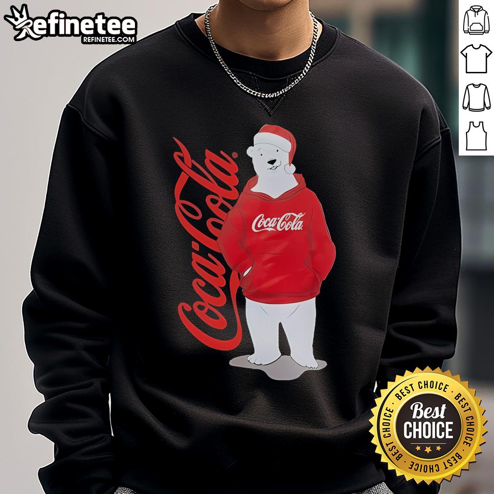 Official Coca-Cola Polar Bear Anti Social Club Holiday 2024 Sweatshirt featuring festive design and cozy fit.