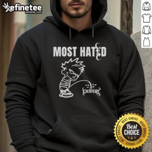 Alt Text: Official Emmure Most Hated Hoodie featuring bold graphics and a stylish design for fans of the metalcore band.