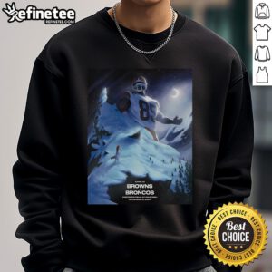 Official Game 12 sweatshirt featuring Cleveland Browns vs. Denver Broncos at Empower Field, December 2, 2024.