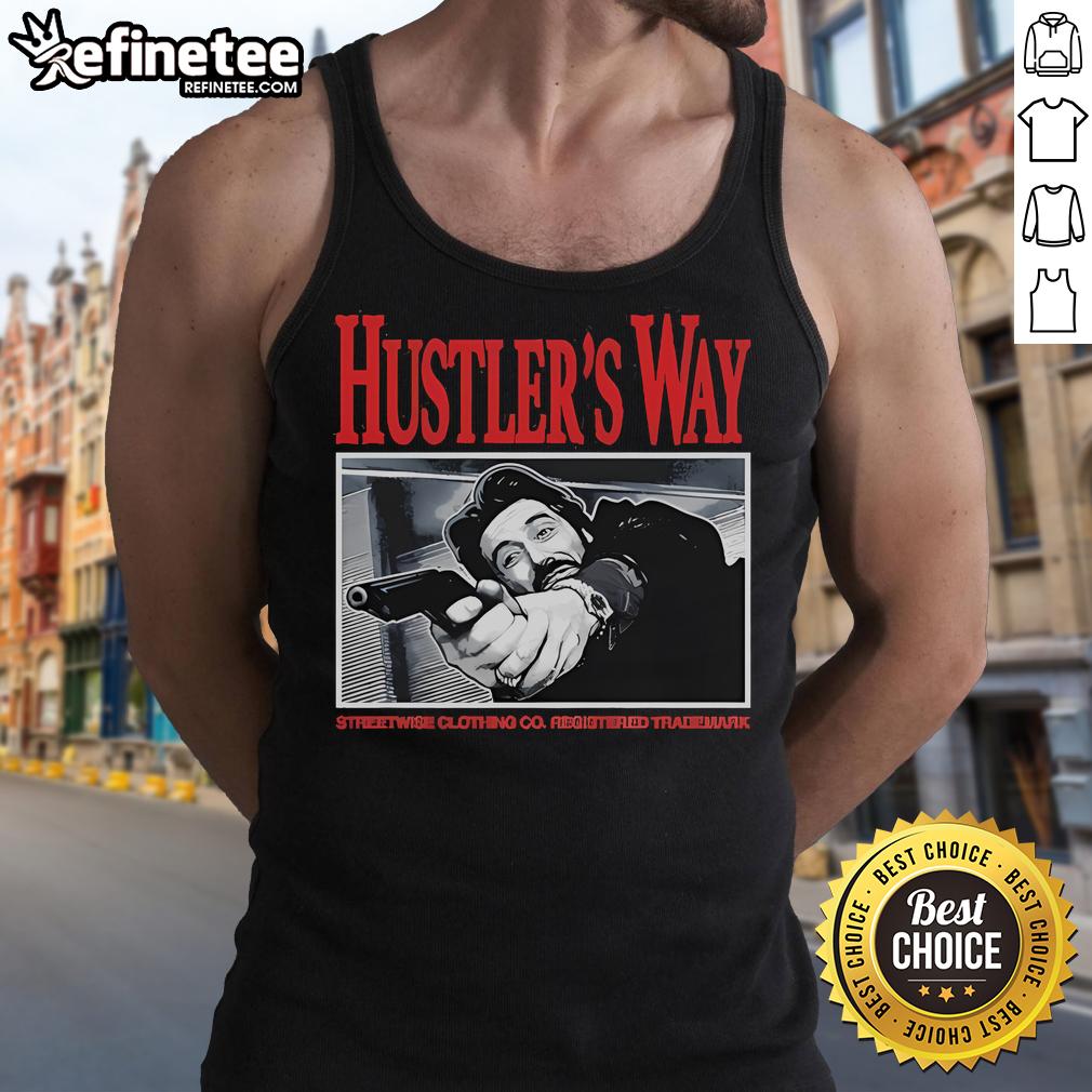 Official Hustlers Way tank top by Streetwise Clothing Co, featuring registered trademark logo in stylish design.
