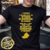 Alt Text: I Turned A Blind Eye To Ethnic Cleansing In China T-Shirt design featuring bold text on a casual tee.
