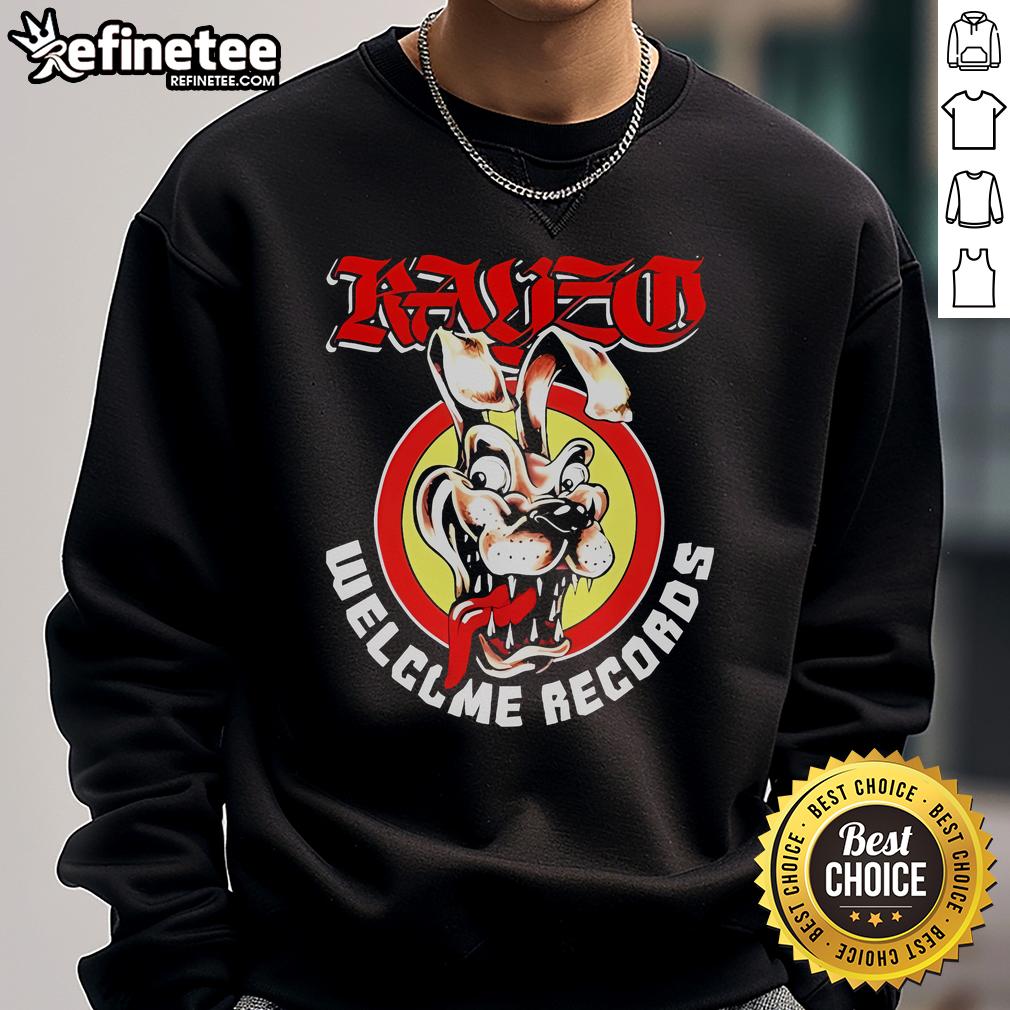 Official Kayzo Welcome Records Dog Sweatshirt featuring a stylish design with a cozy fit for dog lovers.