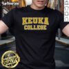 Official Keuka College Apparel Sports Fan T-Shirt featuring the college logo in vibrant green and gold colors.