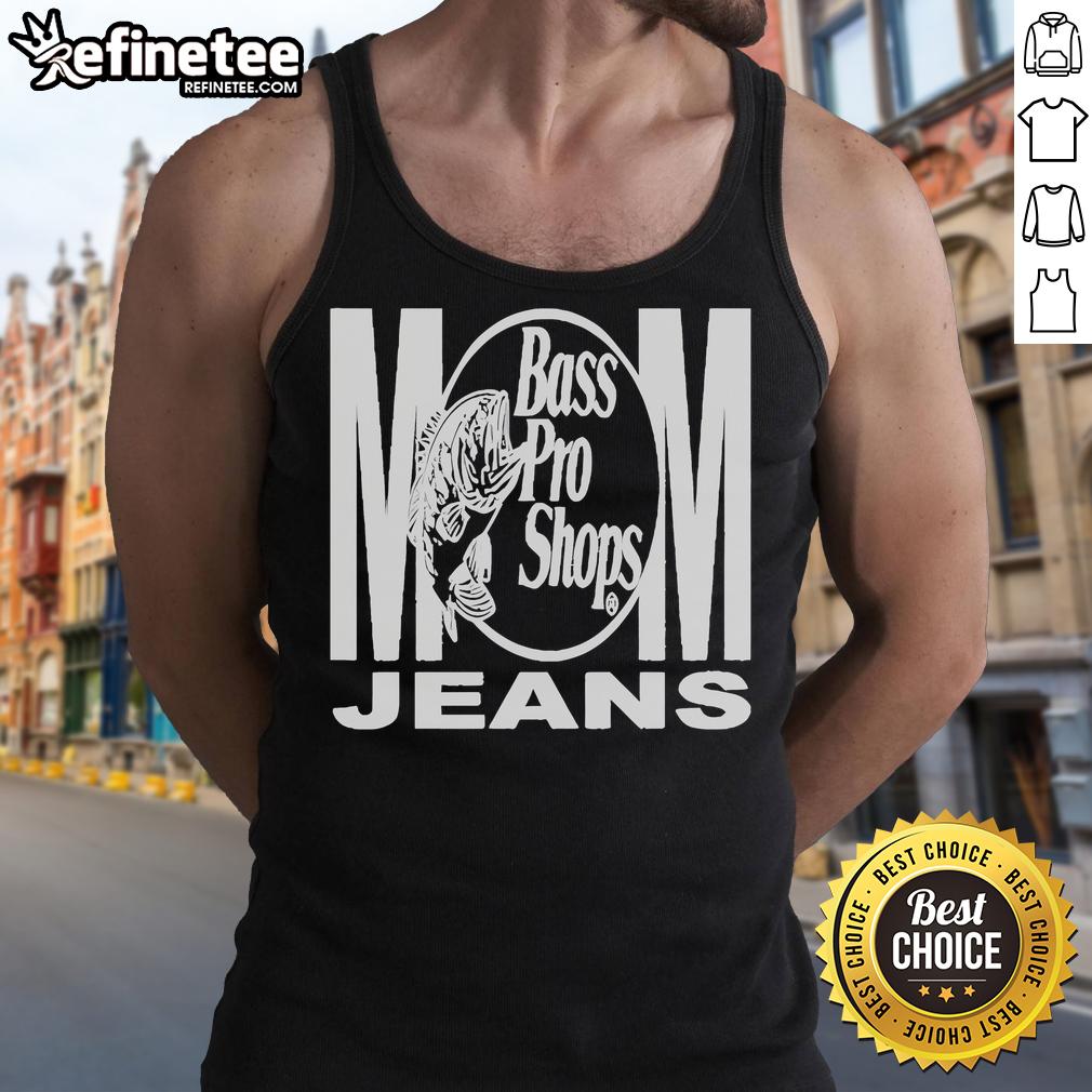 Official Mom Jeans Bass Pro Shop Tank Top featuring a stylish design perfect for casual summer outings.