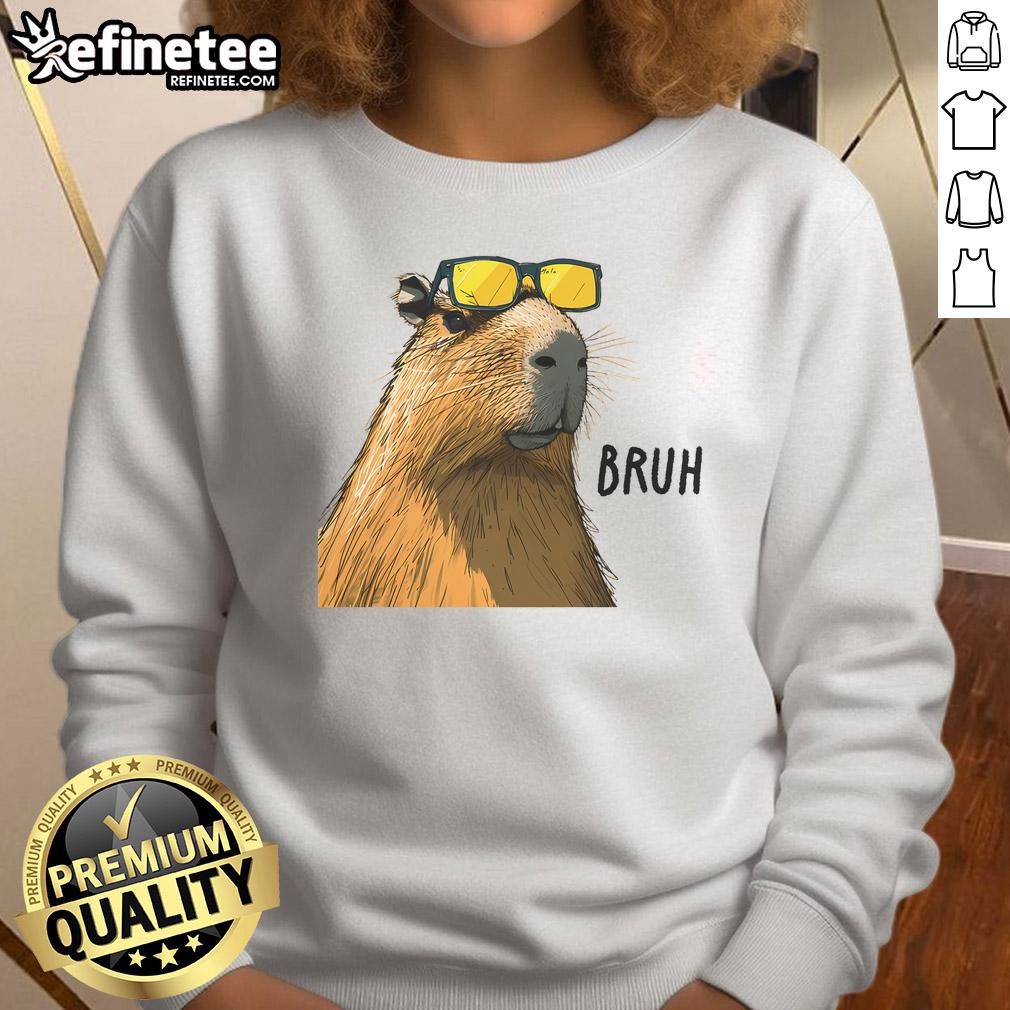 Cool Capybara sweatshirt featuring a fun design of a relaxed capybara, perfect for casual wear and animal lovers.