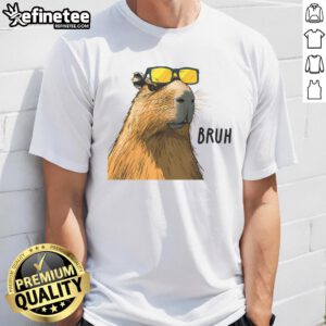 Nice Capybara Cool Bruh T-Shirt featuring a playful capybara graphic, perfect for animal lovers and casual wear.