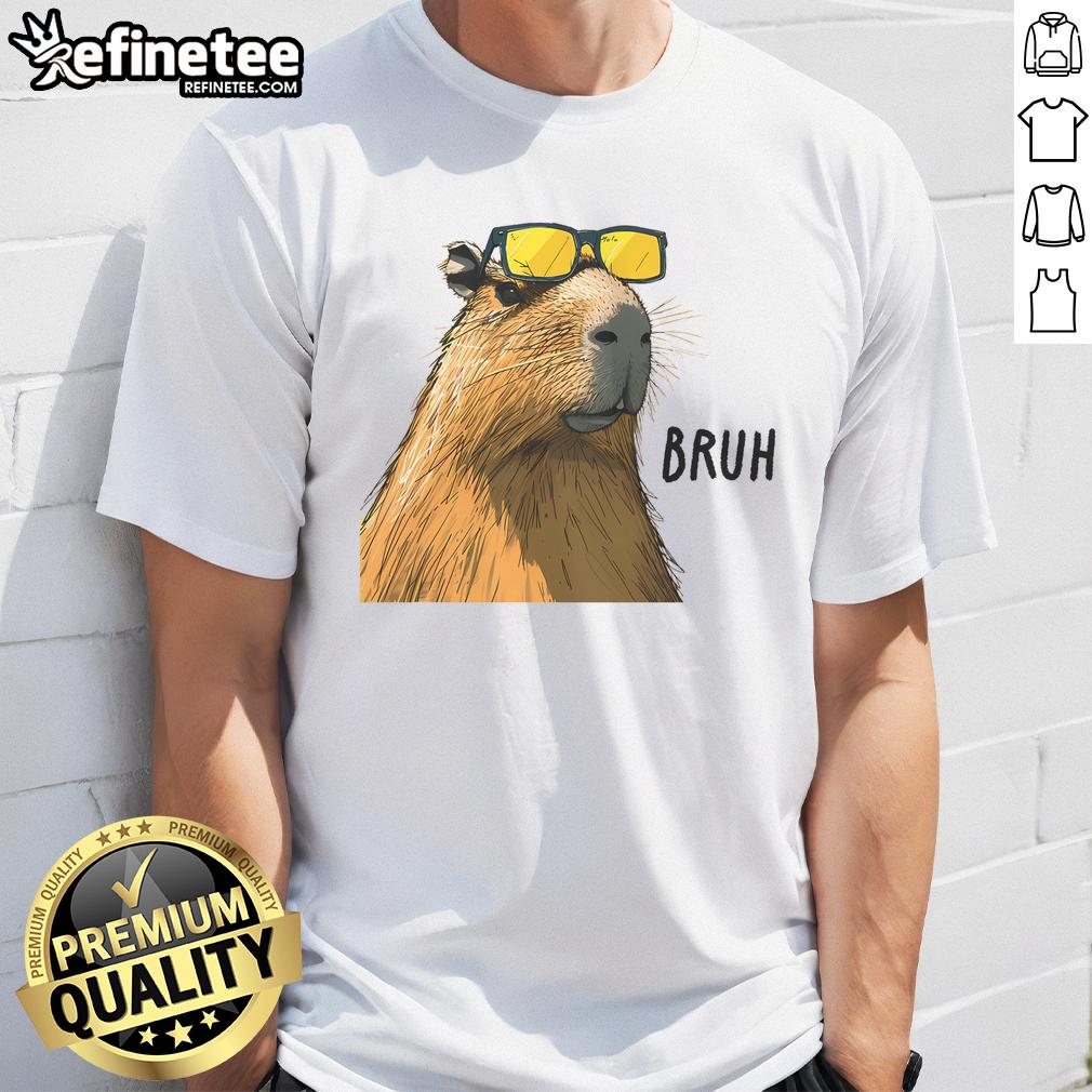 Nice Capybara Cool Bruh T-Shirt featuring a playful capybara graphic, perfect for animal lovers and casual wear.