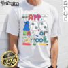 Colorful 'Nice Lore Alphabet Happy 100 Day Of School' T-Shirt design featuring playful letters and celebratory graphics.