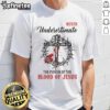 Nice 'Never Underestimate The Power Of The Blood Of Jesus' T-Shirt in vibrant colors, perfect for faith-inspired fashion.