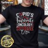 Official Cupid's Favorite Oncology Nurse Funny Valentines Day T-Shirt featuring a playful design for healthcare professionals.