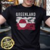 Official Greenland Flag Vintage Greenlander Flag T-Shirt featuring the iconic red and white design for proud Greenland fans.