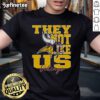 Official They Not Like Us Minnesota Vikings NFL football T-shirt featuring bold team graphics and vibrant colors.