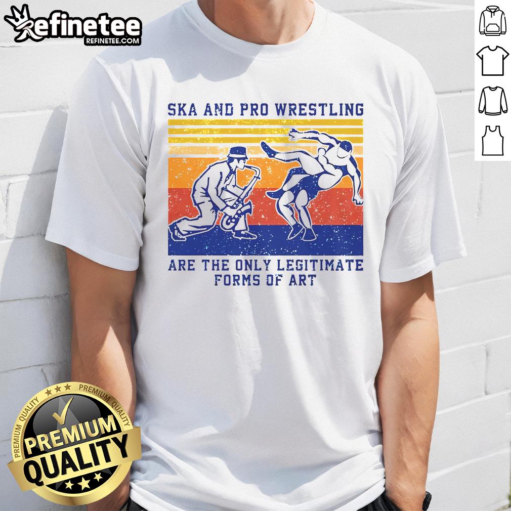 Awesome Ska and Pro Wrestling vintage T-shirt featuring unique art design celebrating both cultures.