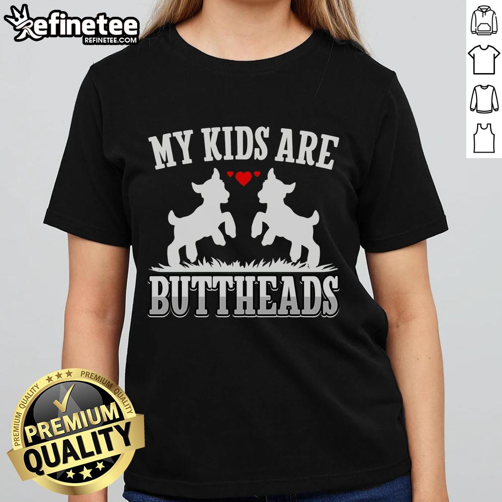 Funny goat lover tee for moms, featuring a humorous design about buttheads for farmers and goat enthusiasts.