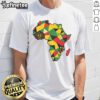 Alt Text: Good Colourful Africa Map T-Shirt for African lovers featuring vibrant colors and detailed continent illustration.