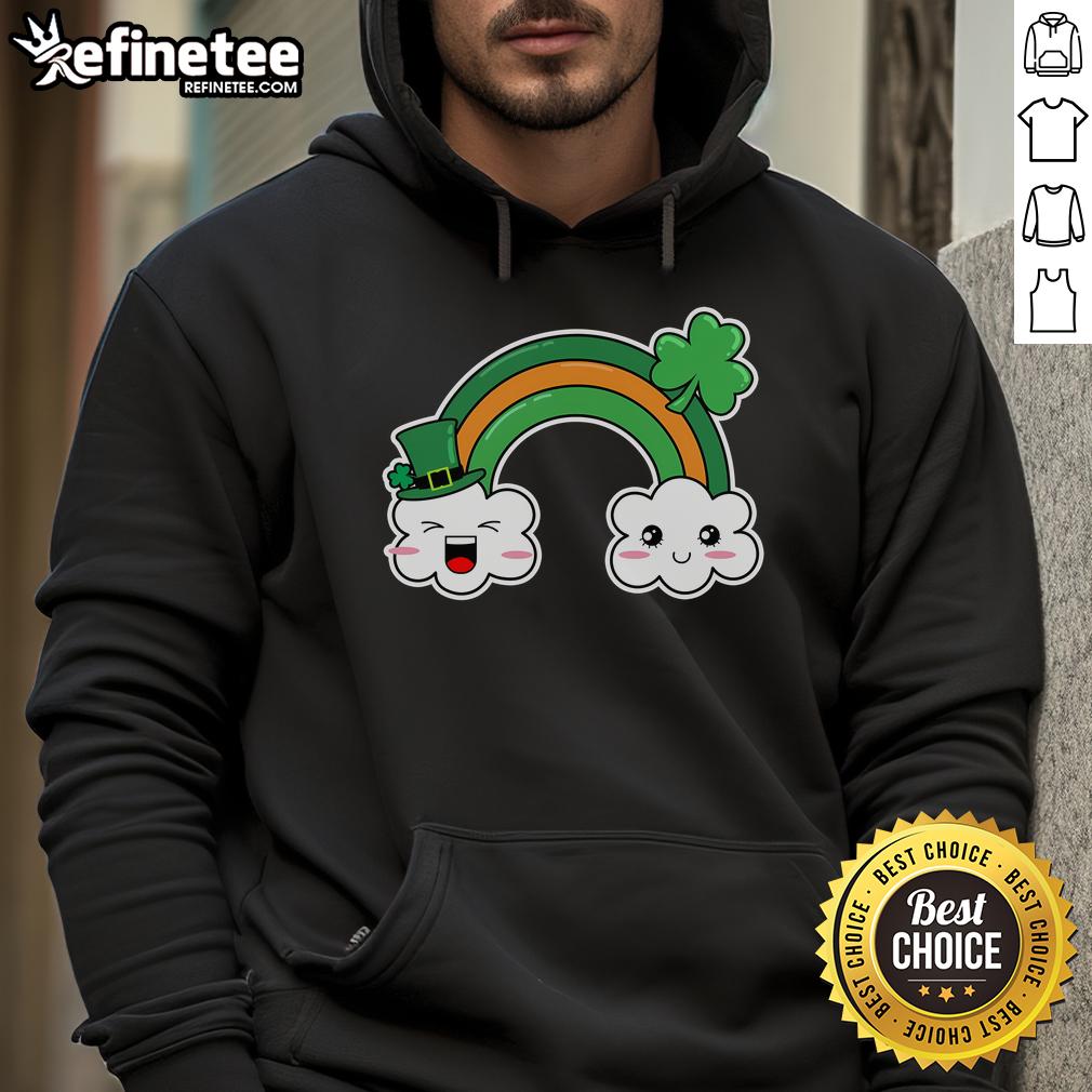 Alt Text: Good St. Patrick's Day Irish Rainbow Hoodie featuring vibrant colors and festive design for celebrating the holiday.