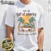 Good Surf The Gulf Of America Trump MAGA T-Shirt featuring bold graphics and patriotic colors, perfect for beach lovers.