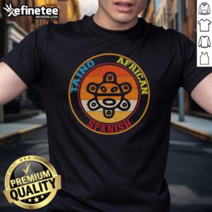 Good Taino African Spanish Puerto Rico Coqui T-Shirt showcasing Puerto Rican roots with vibrant colors and cultural design.