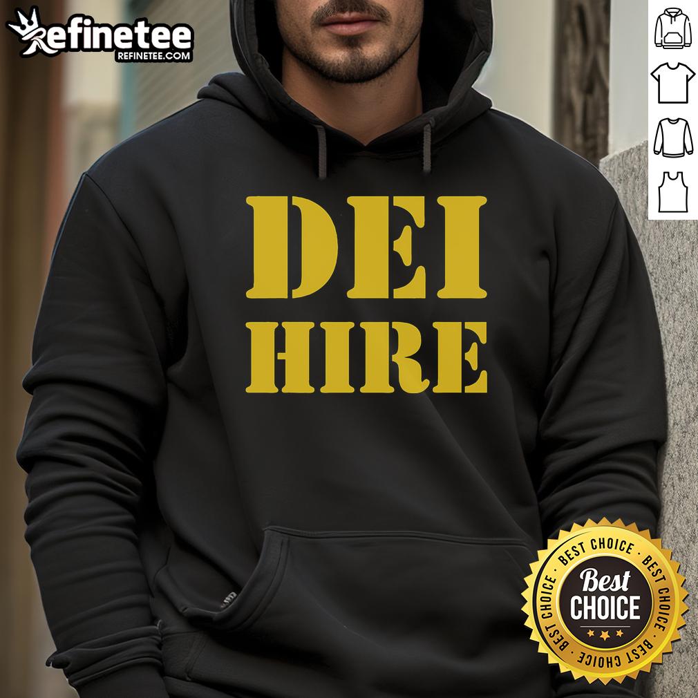 Hot DEI Hire Anti-Trump Political Hoodie featuring bold graphics and a vibrant design for political activism.
