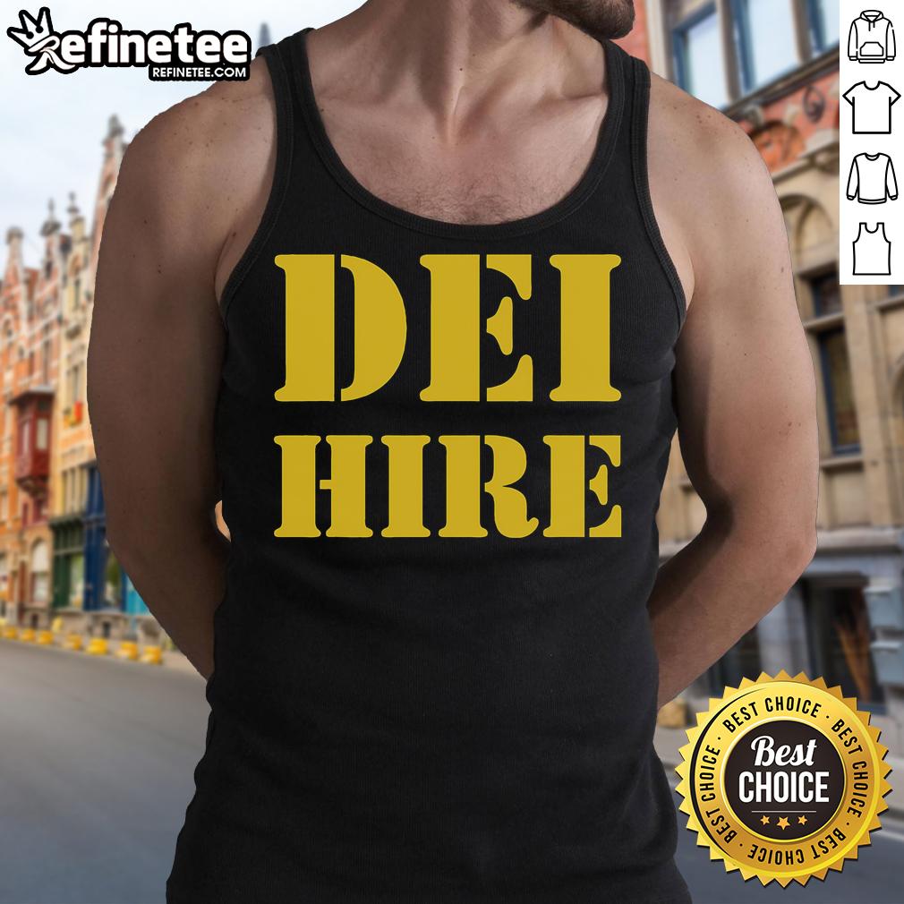 Hot DEI Hire Anti-Trump Political Tank Top featuring bold graphics for political activism and statement fashion.