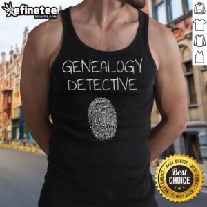 Hot Genealogy Detective Fingerprint Tank Top featuring unique fingerprint design for genealogy enthusiasts.