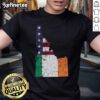 Hot Irish American Flag St. Patrick's Day T-Shirt featuring a vibrant green design and festive graphics for holiday celebrations.