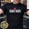 Vintage LGBT Pride T-Shirt featuring 'Silence = Death' slogan, celebrating LGBTQ+ rights and equality during Pride Month.