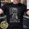 Alt Text: Retro Donald Trump USA Flag T-Shirt featuring a bold Hot Welcome to the Gulf of America design.
