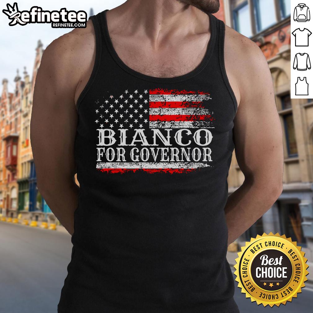 Nice Bianco for Governor tank top showcasing a stylish design for campaign support and summer wear.