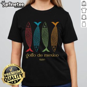 Stylish Gulf of Mexico Ladies Tee featuring a sardine design, perfect for beach lovers and casual wear enthusiasts.