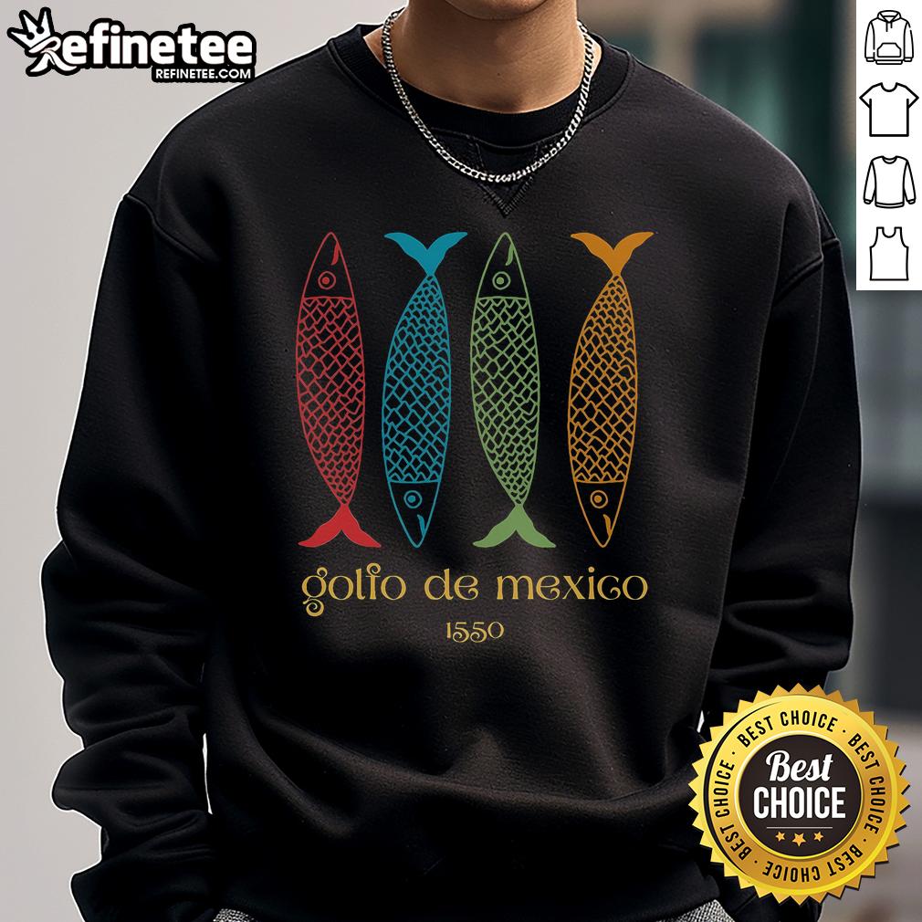 Cozy Nice Gulf of Mexico sweatshirt featuring a vibrant Sardine design, perfect for ocean lovers.
