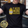 Mustard squeeze bottle graphic on a yellow t-shirt, perfect for mustard lovers and food enthusiasts.